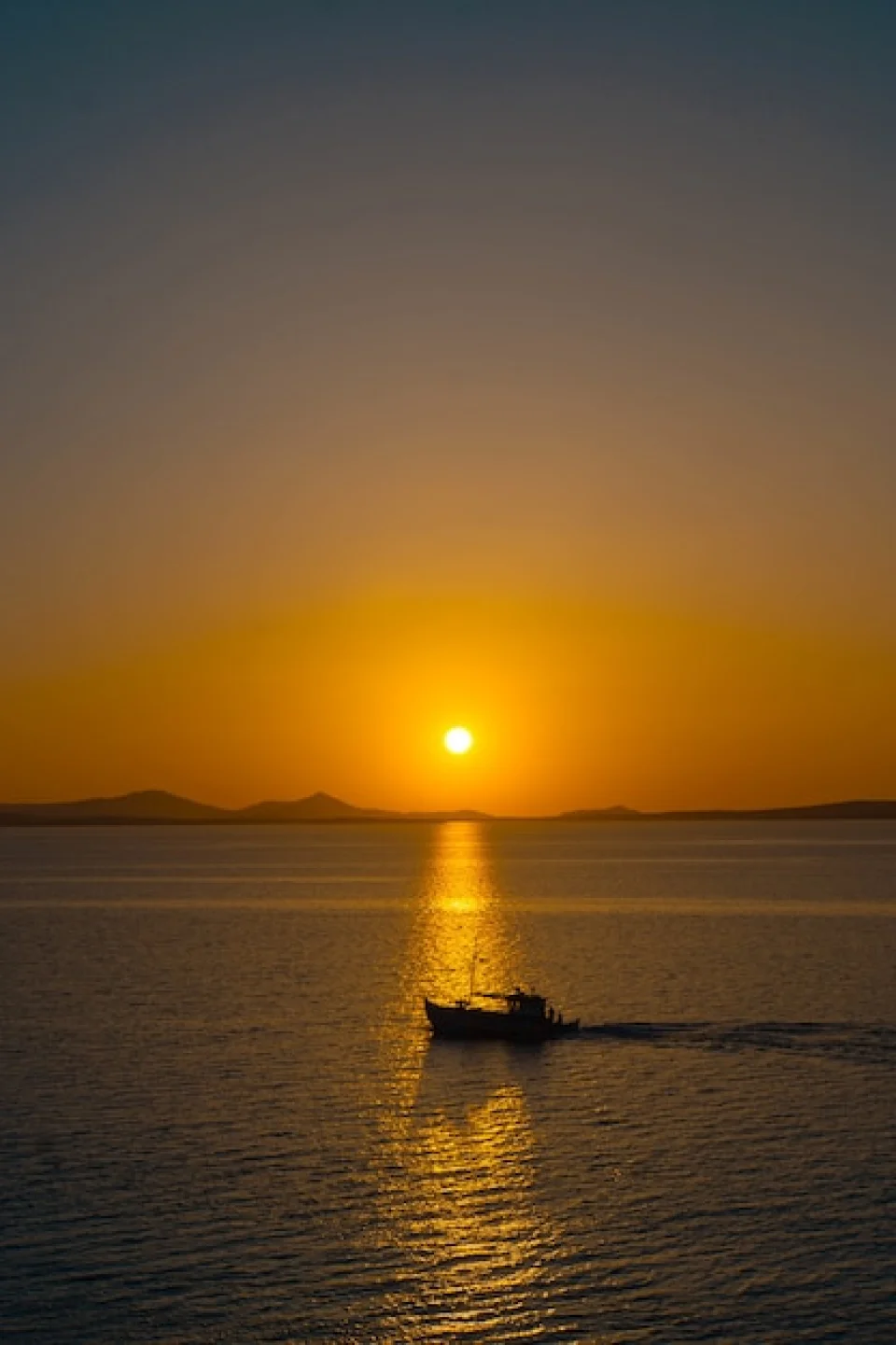 Sunset over the Adriatic Sea near Ulcinj